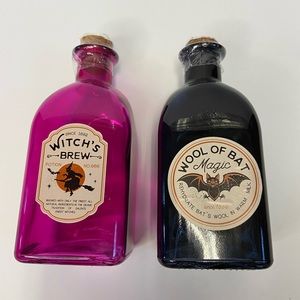 NEW Target Halloween Potion Bottles Wool of Bat Magic Witches Brew Decor Only